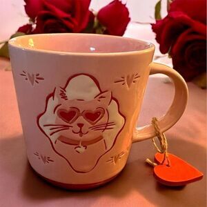 Prima Design Pink Cat Heart Sunglasses Valentine's or Mother's Day Coffee Mug